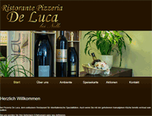 Tablet Screenshot of pizzeria-de-luca.com